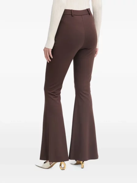 Pantaloni Haveone evazate maro