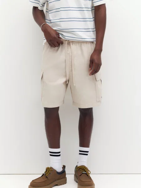 Pull&Bear Hlače ecru