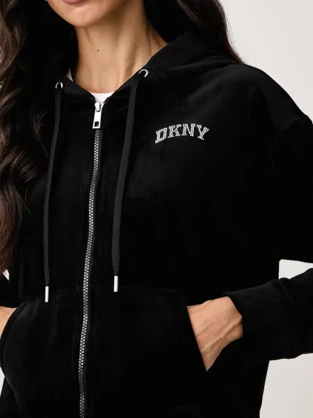 Велюровый свитер Dkny с капюшоном
