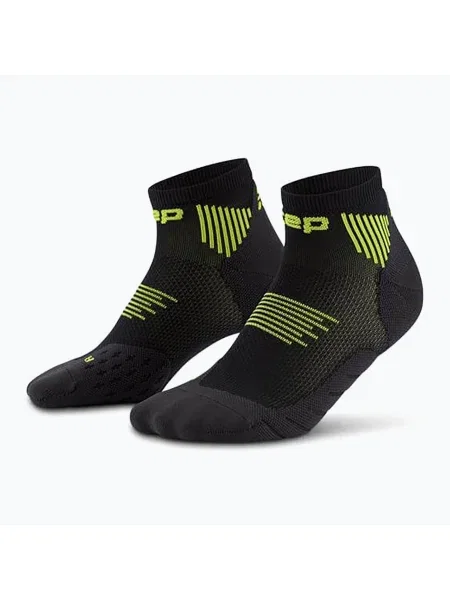 Kompresní ponožky CEP Run Low Cut black/lime černé
