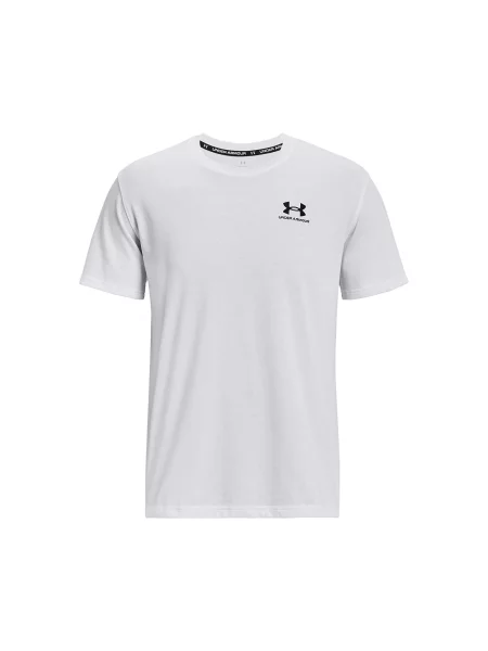 Pánske tričko Under Armour Logo Emb Heavyweight white/black biela