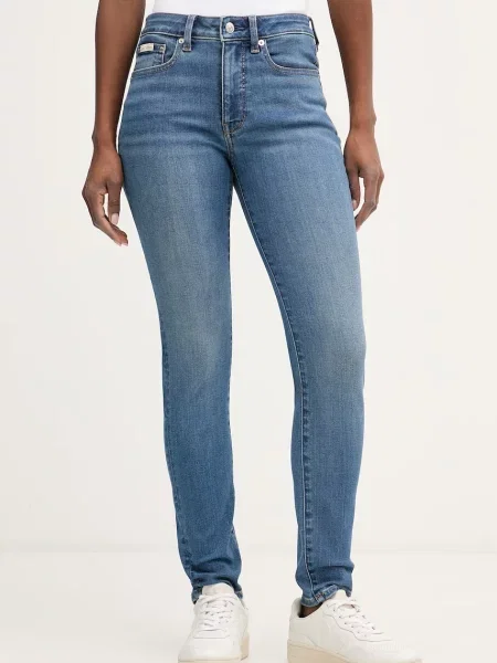 Calvin Klein Jeans rifle skinny dámske modrá
