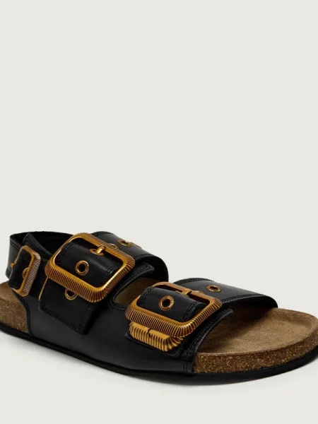 AllSaints De piele sandale STAFFA negru