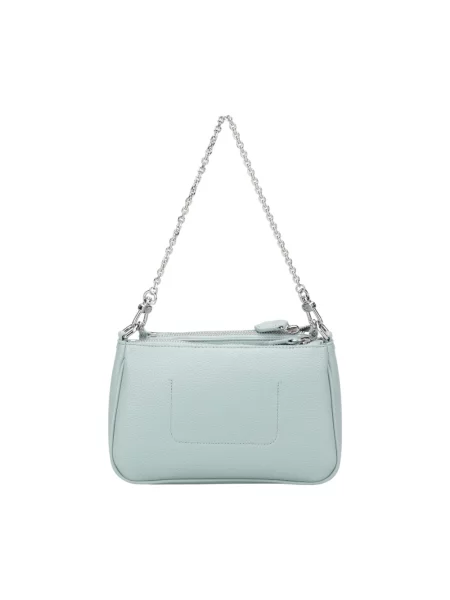 Lniana torebka Emporio Armani z nadrukiem zielona