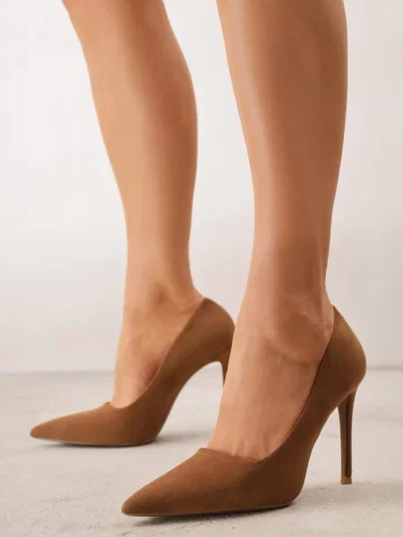Pantofi stiletto Alaria deschis maro