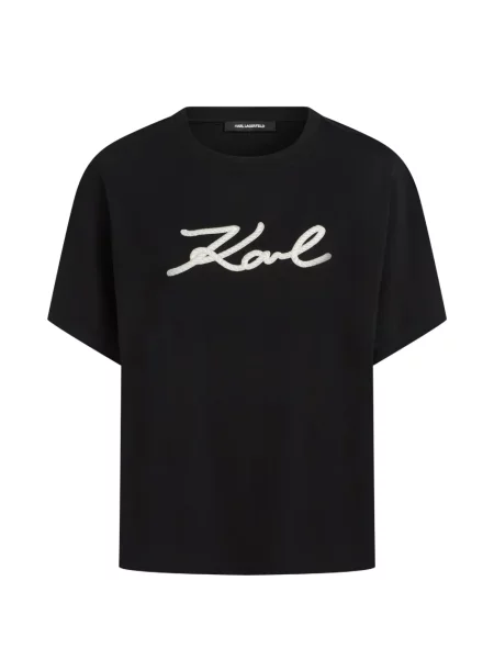 Tricou Karl Lagerfeld cu autograf negru