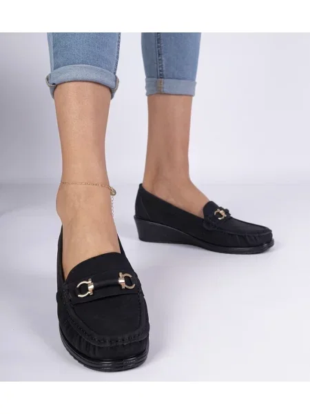 Loafers D/ceo na klínovém podpatku černé