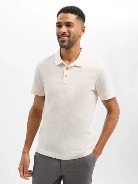 Koszulka polo z krótką listwą guzikową model ‘Roni’ Joop! Collection beżowa