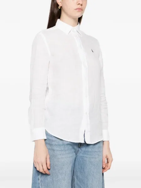 Hanorac Polo Ralph Lauren cu dungi cu broderie alb