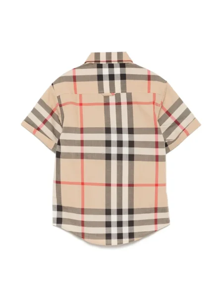 Koszula dziecięca Burberry brązowa