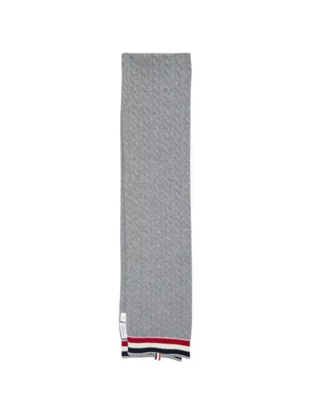 Fular Thom Browne tricotate gri