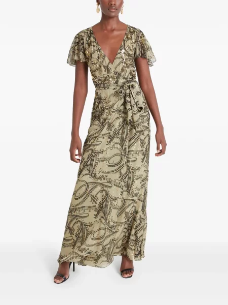 Rochie maxi Temperley London verde