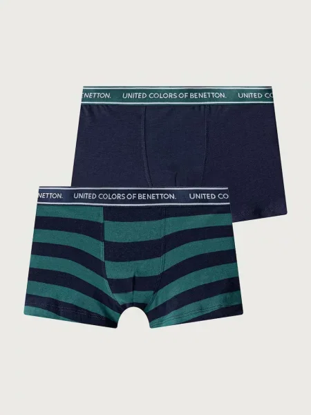 United Colors of Benetton priliehavé boxerky detské s elastanom zelená