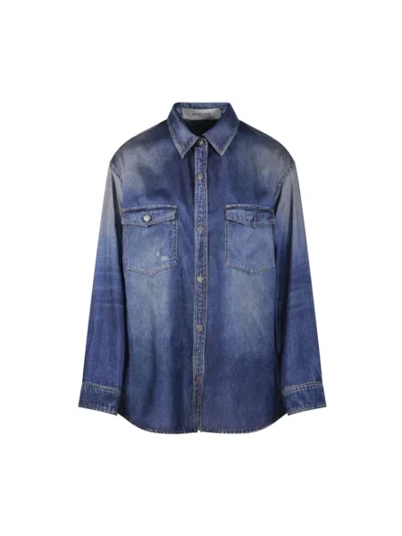 Bluzka Golden Goose z nadrukiem niebieska