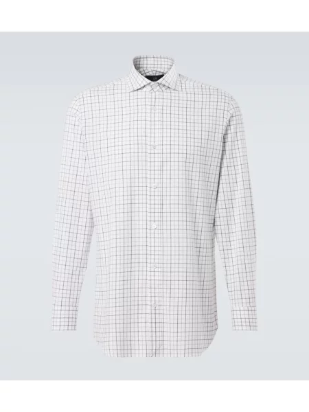 Cămașă Dunhill în carouri alb