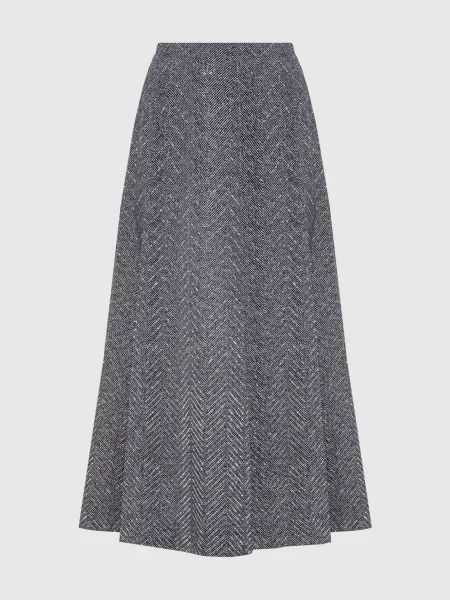 Спідниця у візерунок з кристалами Ermanno Scervino сіра