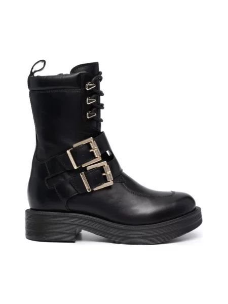 Botki Love Moschino skórzane czarne