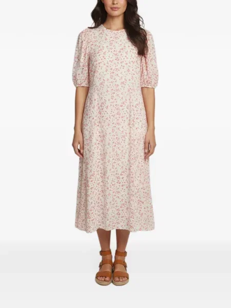 Rochie midi Ganni cu model floral cu imagine