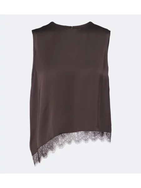 Top Vince din satin gri