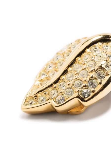 Kamínky náušnice Christian Dior Pre-owned zlaté