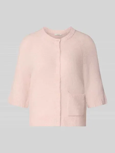 Kardigan z kieszenią wpuszczaną model Dathena' Opus różowy