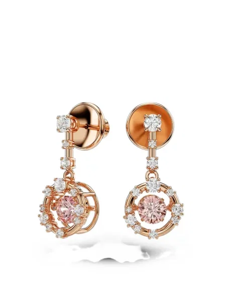 Cercei Swarovski roz