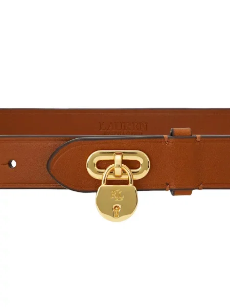 Opasaný opasok Lauren Ralph Lauren skinny fit béžová