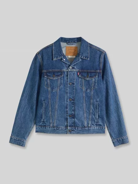 Kurtka o kroju regular fit z imitacji denimu model ‘Trucker’ Levi's niebieska