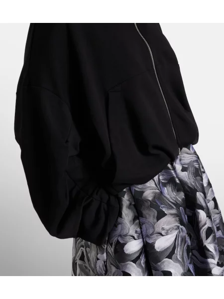 Hanorac Dries Van Noten din jerseu negru