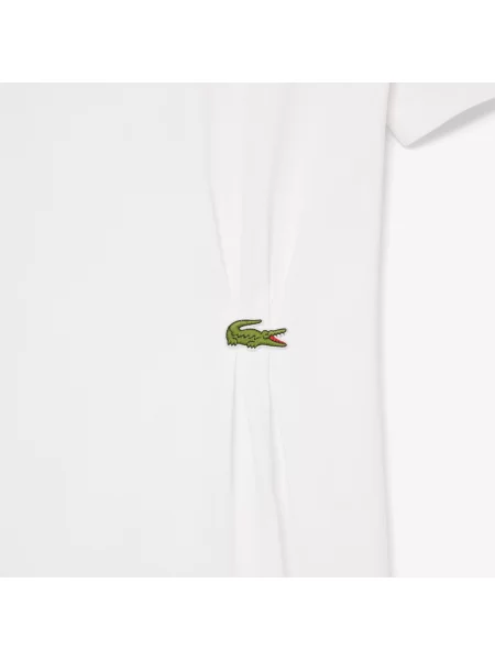 Lacoste Drapowana Sukienka T-Shirtowa biała