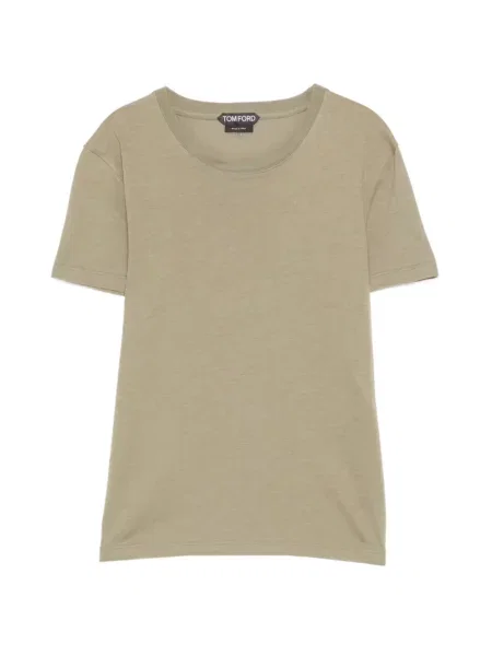 Tricou Tom Ford cu decolteu rotund verde