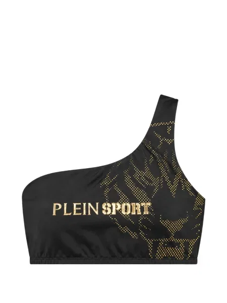Top sport Plein Sport cu imagine cu un umăr gol negru