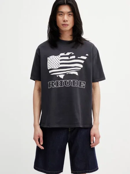 RHUDE Banner Tee tricou bărbați din alb