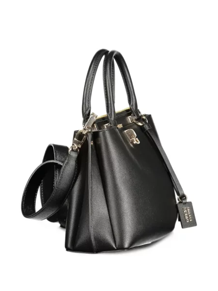 Geantă shopper Guess cu autograf negru