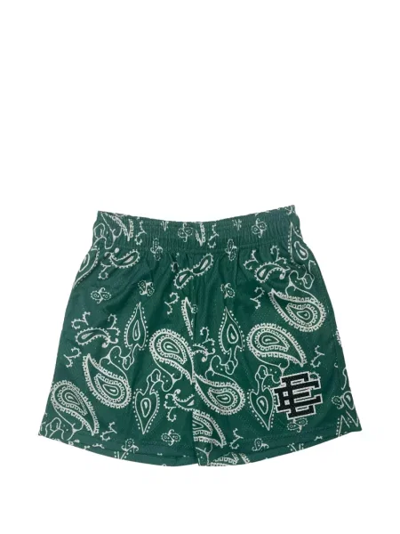 Pantaloni scurți Eric Emanuel cu imagine cu model paisley verde