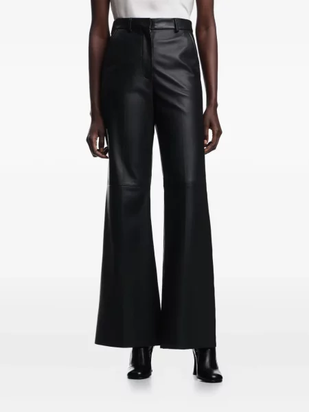 Кожени панталон Emporio Armani черно