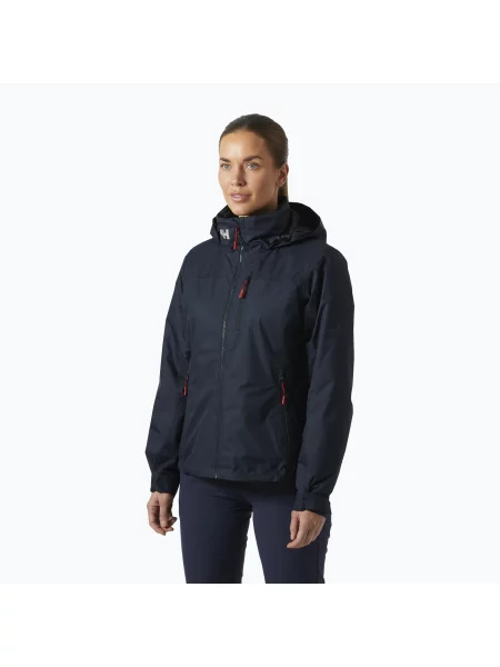 Geacă de navigație pentru femei Helly Hansen Crew Hooded Pile navy marină