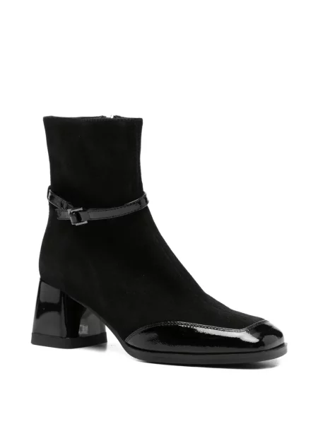 Botine Linda Baumann cu vârf pătrat negru