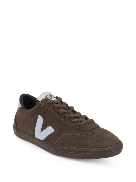 Sneakerși Veja Volley din piele de căprioară cu autograf maro