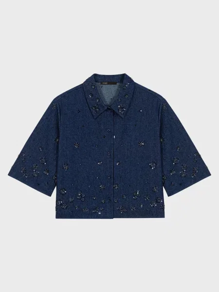 Рубашка Maje синяя