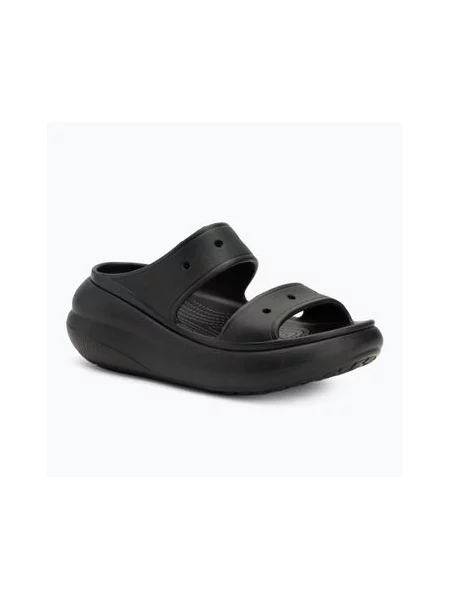 Классические шлепанцы Crocs на платформе черные