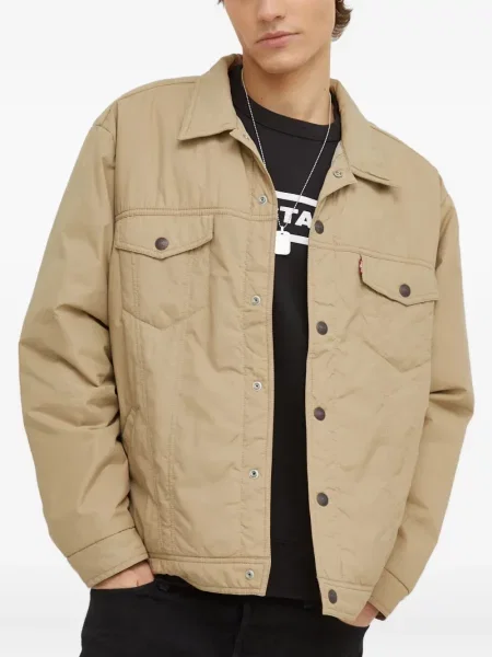 Карирани дънки straight leg Levi's® с шипове кафяво