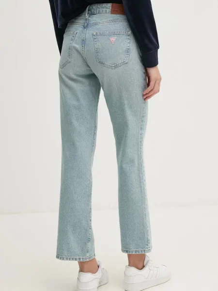 Džíny Guess Jeans medium waist modré