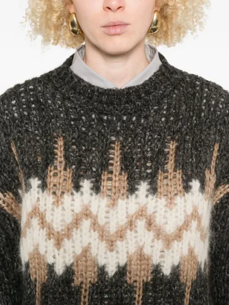 Pulover Peserico din jacard gri