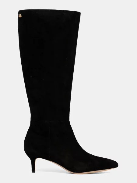 Замшеві чоботи Lauren Ralph Lauren Mckay Tl Hl на шпильці чорний