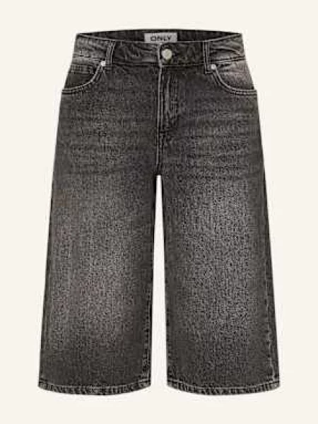 Only Bermudy Jeansowe schwarz czarne