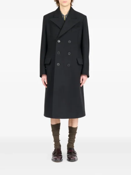 Palton Maison Margiela de lână negru