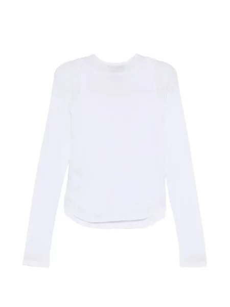 Tricou Juun.j cu guler henley alb