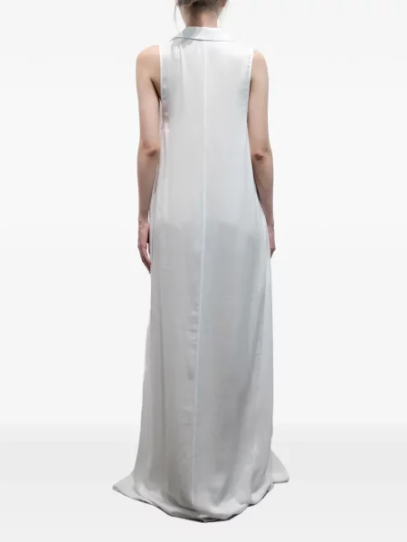 Rochie maxi Ili Node drapată alb