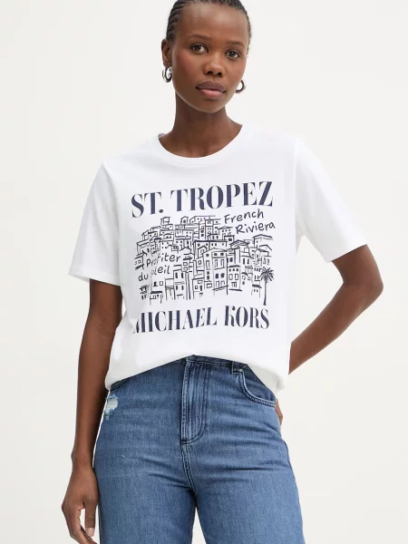 MICHAEL Michael Kors tricou de damă din alb